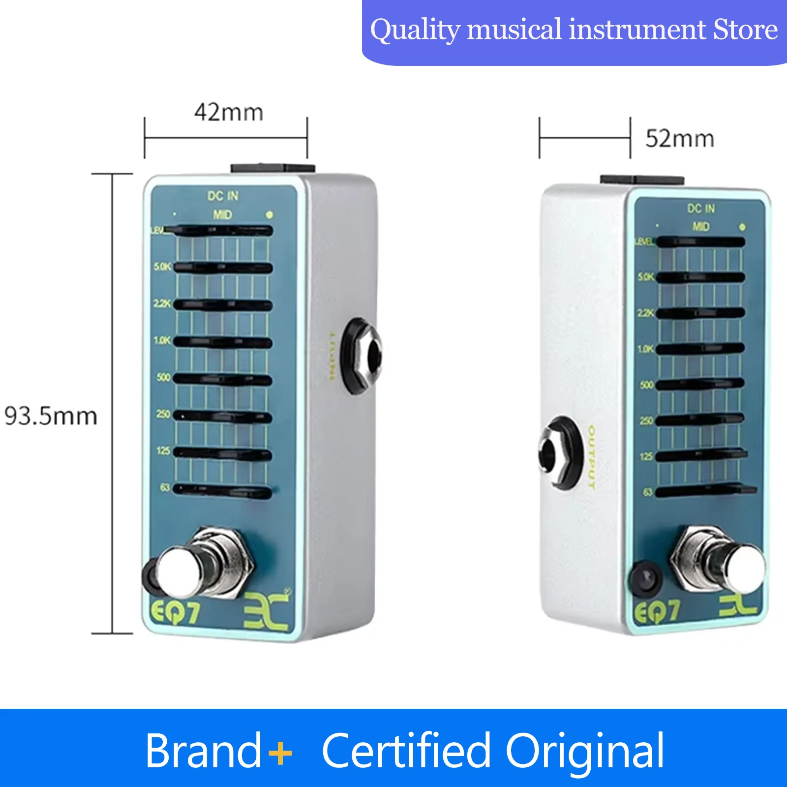 

ENO педаль эффектов для электрогитары, эквалайзер True Bypass, 7-полосный цельнометаллический корпус, эквалайзер, гитарная педаль, детали гитарных эффектов