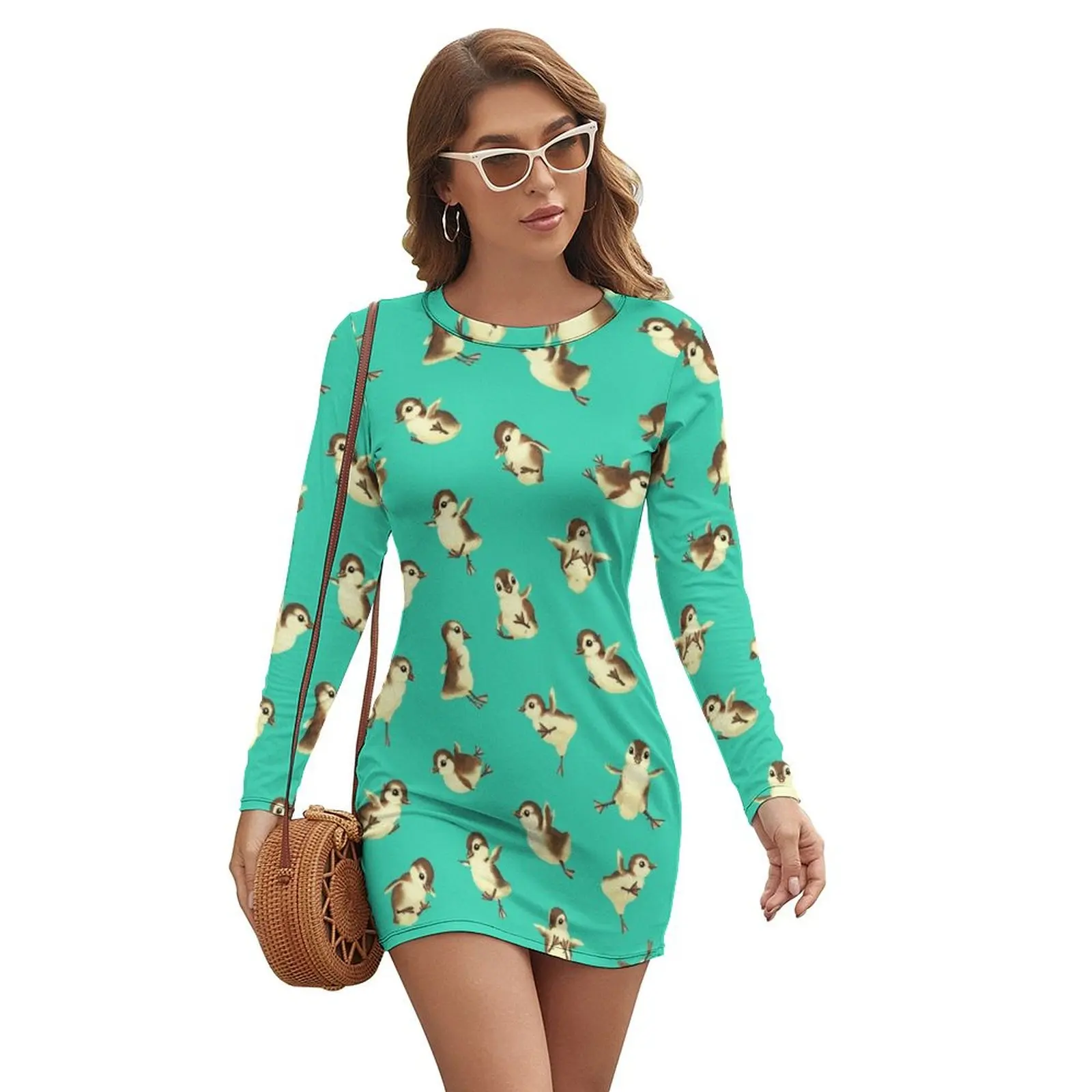 

Airborne Baby Ducks Long-sleeved Dress elegant women's dresses sale women long dresses