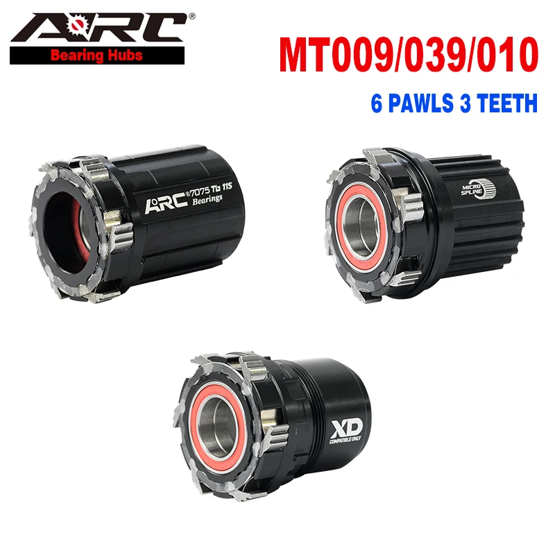 ARC 6 Pawls 114 Clicks Freehub Bicycle FreeHub Aluminum Alloy HG XD MS Freehubs Body 8-12 Speed MTB Mountain Bike Hub Parts