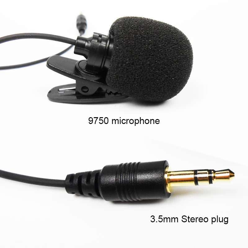 Microfono Stereo Per Auto Con Clip E Cavo 1.5m – Jack 3.5mm, Vivavoce Per Autoradio, Montaggio A Visiera O Superficie Piana, Nastro Biadesivo Incluso
