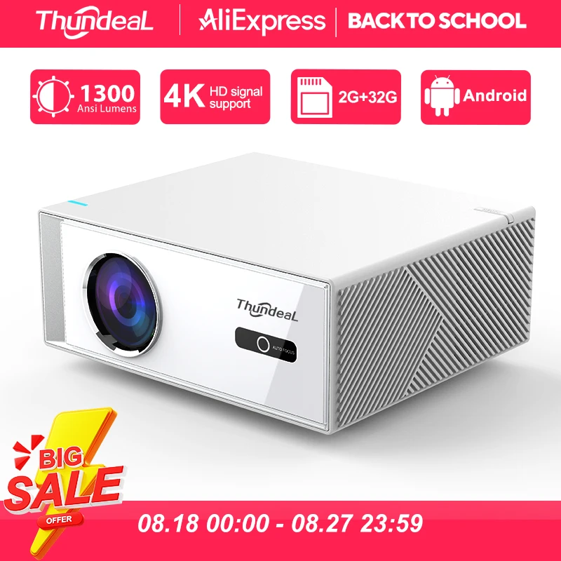 

ThundeaL TD95W Portable Projector Full HD 1080P Home Cinema Theater 2G 32G Android WiFi Beam Mini 3D 2K 4K Video Movie Projector