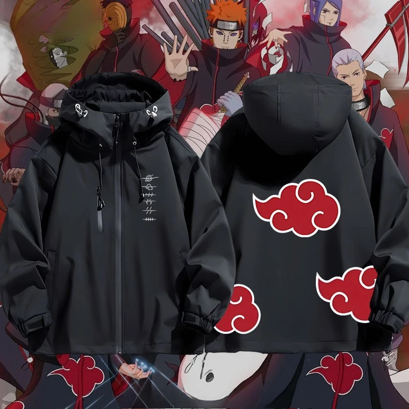 New NARUTO Uzumaki Naruto Creative Animation Peripheral Two-dimensional Hooded Charge Clothes Personalized Cartoon Casual Jacket