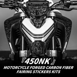 Used For CFMOTO 450NK Motorcycle Forged Carbon Fiber Stickers Kits Of Bike Accessories Decoration And Protection Decals