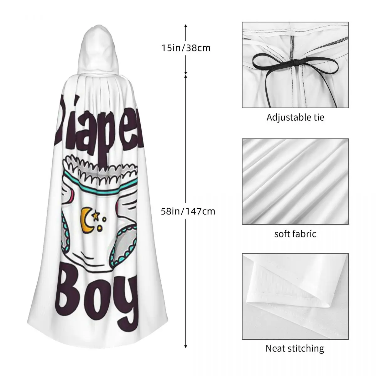Abdl fralda menino ddlg adulto bebê fralda longa com capuz capa bruxa traje medieval cosplay capa halloween vampiro adulto unisex