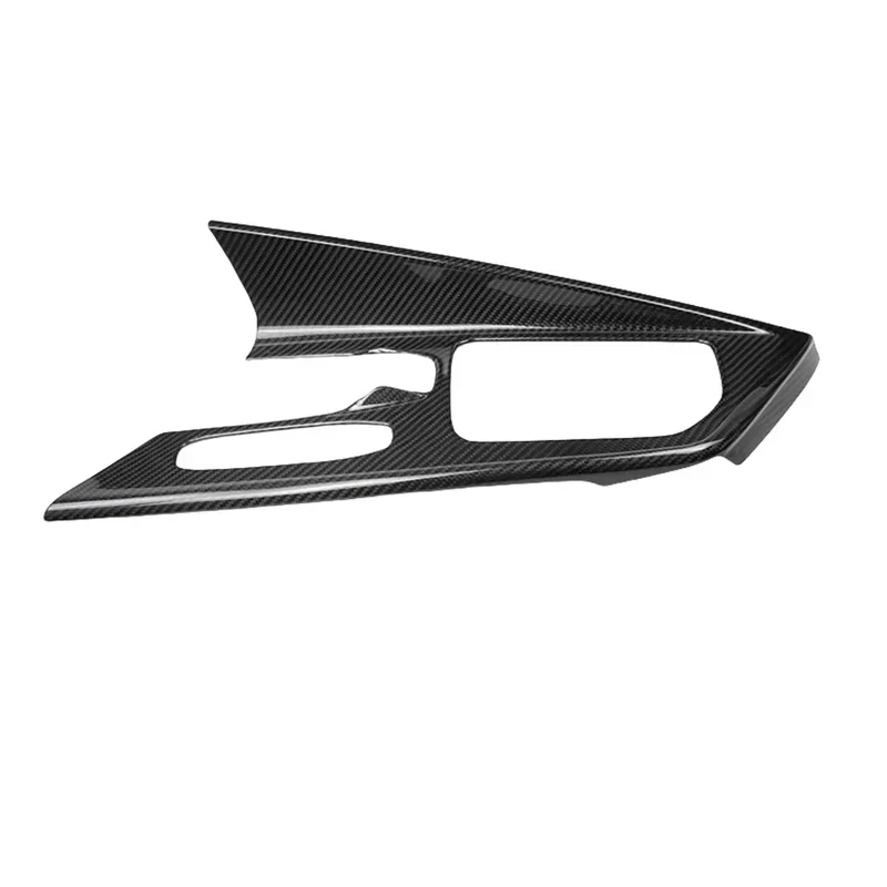 لسيارة شيفروليه كورفيت C8 ألياف الكربون الجافة الحقيقية 2020-2023 ملصق لوحة تروس لوحدة التحكم المركزية الداخلية للديكور