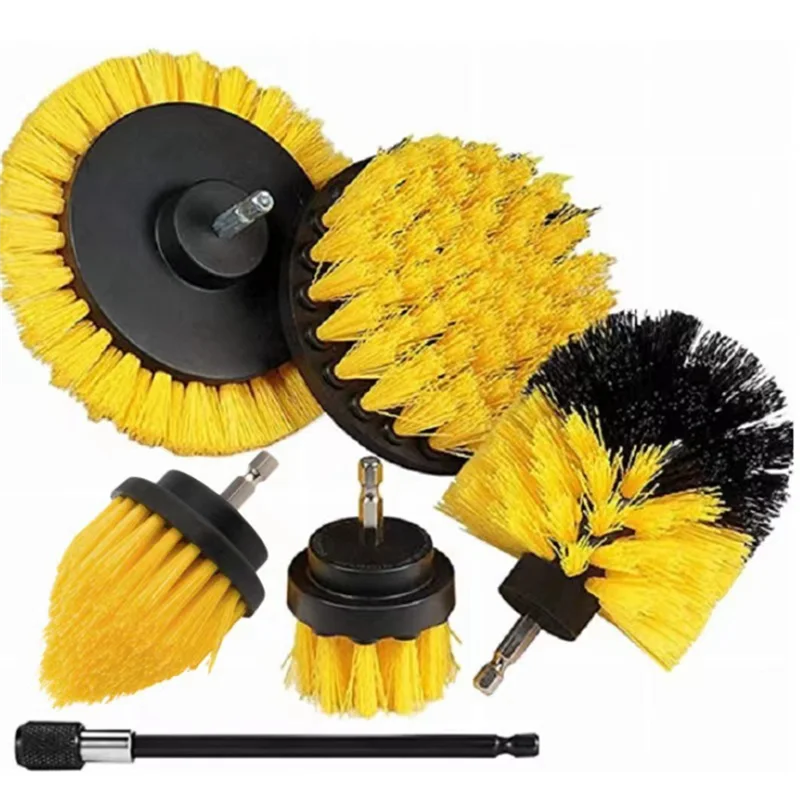 Drill Brush Attachment Set Power Scrubber Brush with 1Pcs Extend Long Attachment, Drill Scrub Brush for Cleaning,B