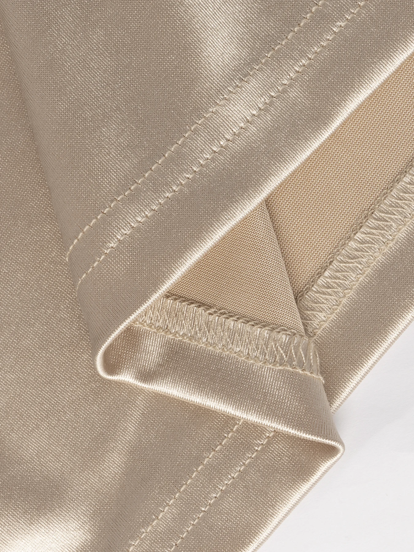 レディース トップス ゴールド サテン 長袖 カウルネック ラッフル エレガント 高級 春 秋 デイリー パーティー イブニング シャイニー シック ブラウス