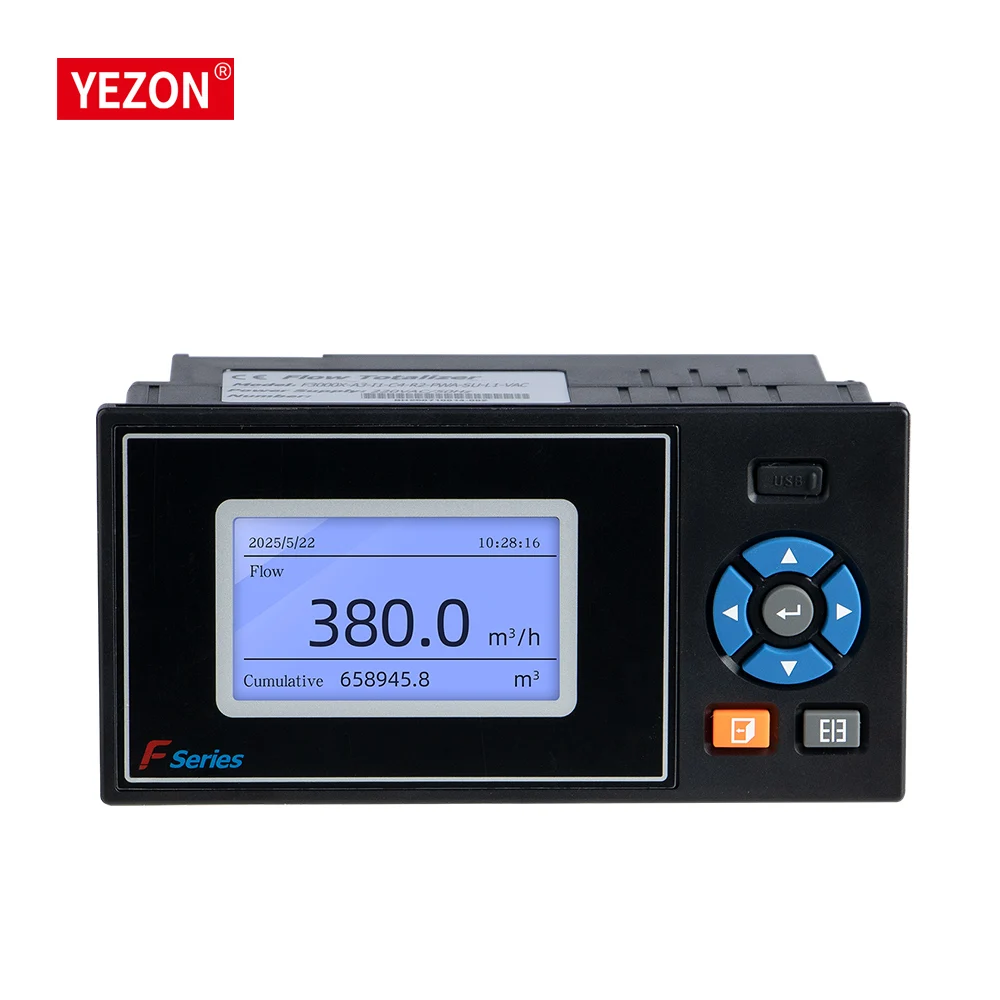 Totalizer Flow Display Instrument Temperature Pressure Compensation Instantaneous Accumulated Quantitative Flow Meter 0.2%FS