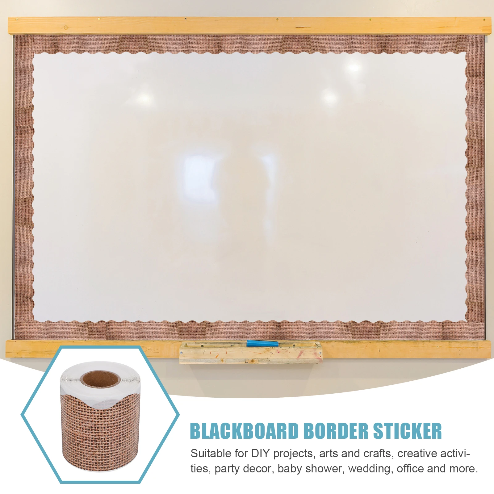 

1-рулонные рамки для доски объявлений, зубчатая отделка, легкая классная доска, настенный декор, наклейки с рамкой