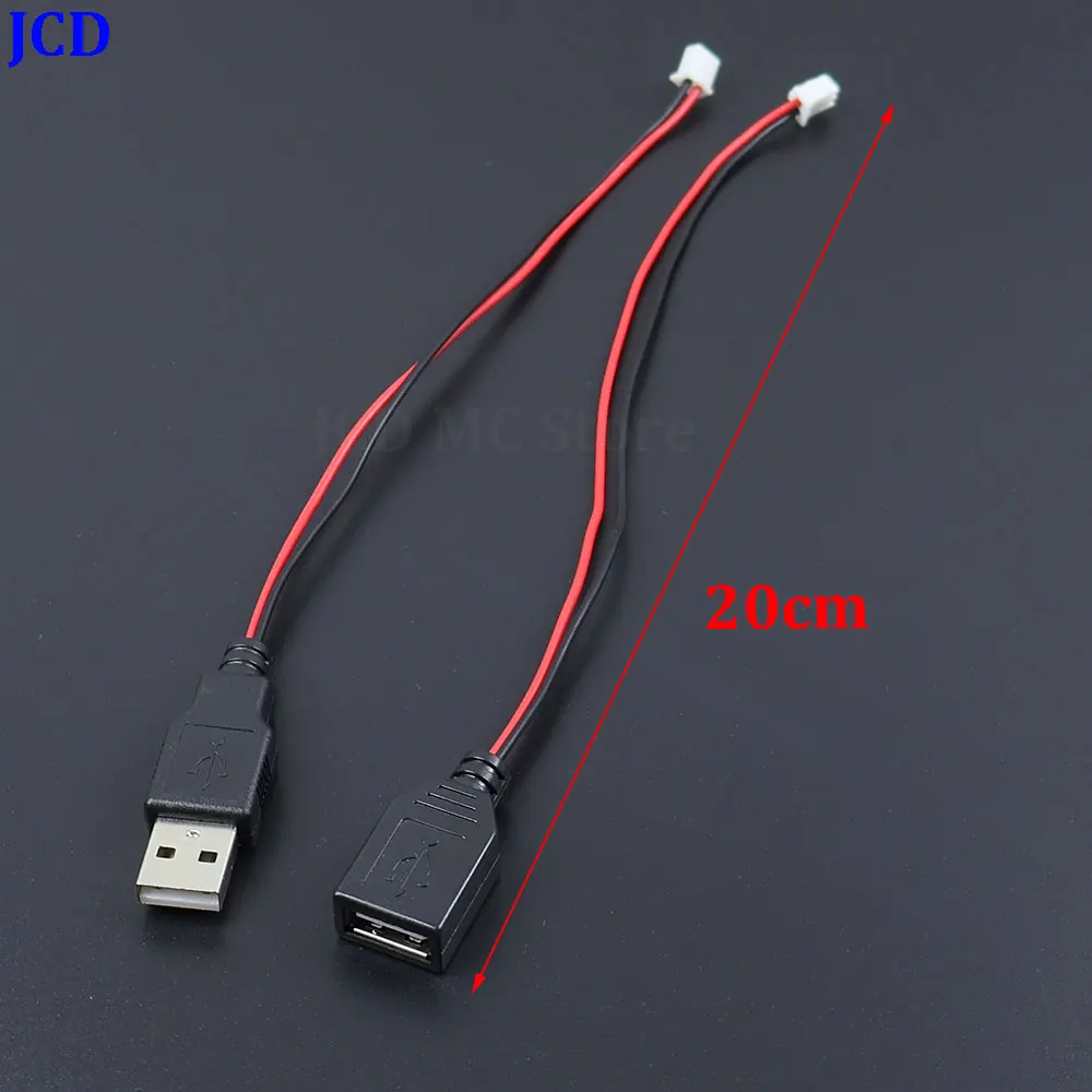 1/5/10PcsType A Male / Female USB Plug Socket Connector 2Pin Power With XH2.54mm-2 Core Terminal Line Cable USB Socket DIY Kits