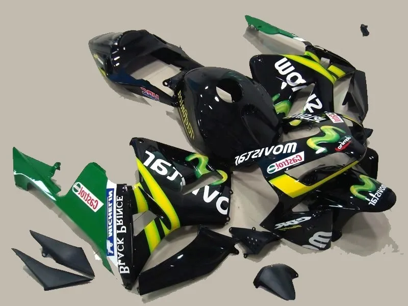 Injection motorcycle parts for CBR 600 RR 2003 2004 CBR600RR F5 fairings set 03 04 CBR600 black green movistar fairing kits