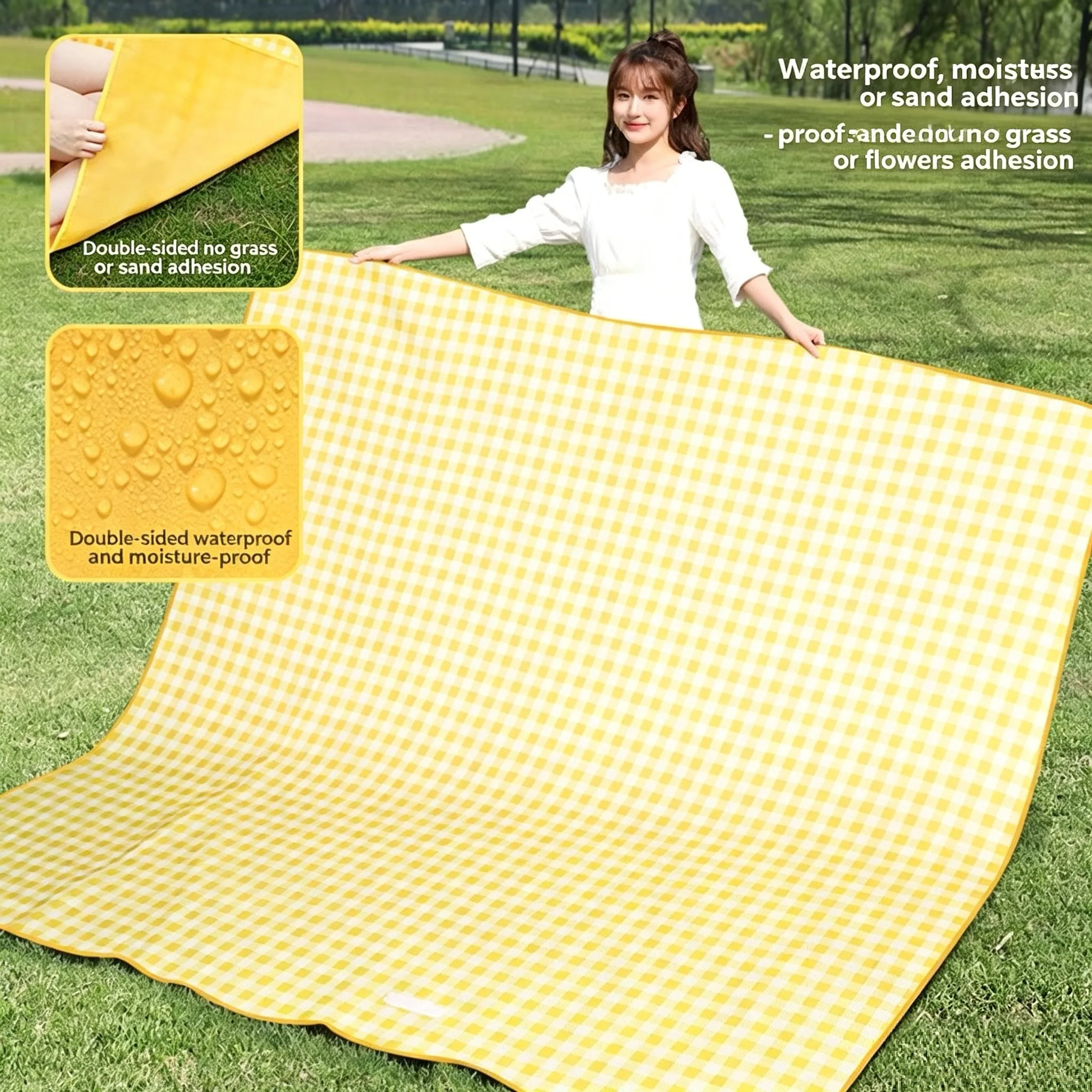 Outdoor picnic mat Oxford cloth moisture-proof floor mat portable spring camping tent pad thickened waterproof beach mat