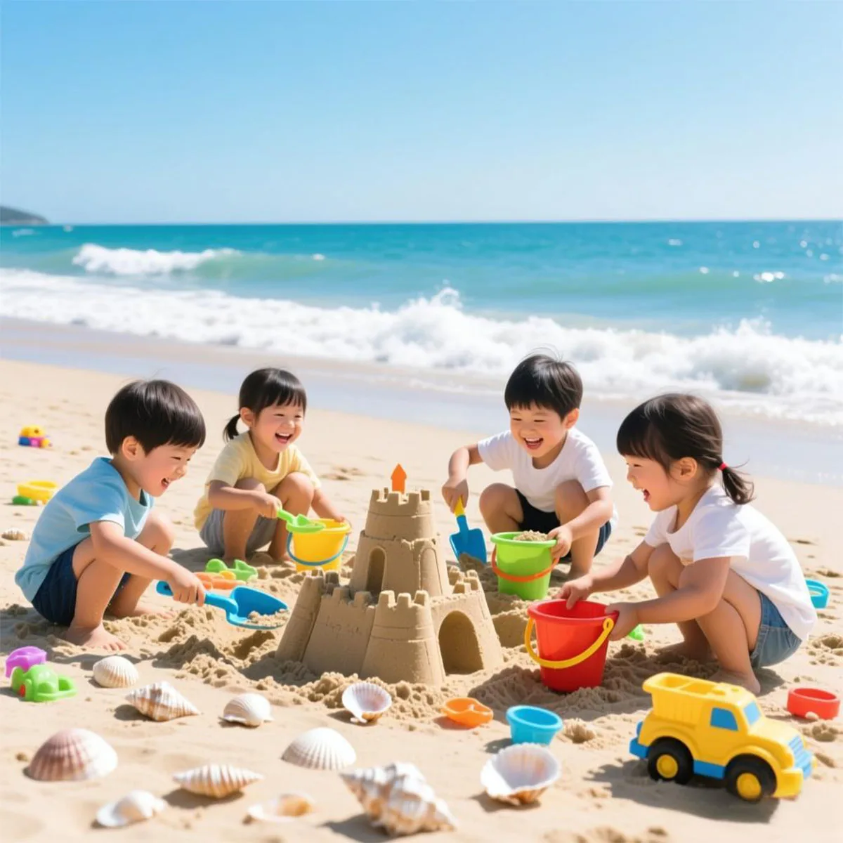 ของเล่นทรายสำหรับเด็กเล่นกลางแจ้งในฤดูร้อน ของเล่นทรายสำหรับเด็ก ของเล่นทรายสำหรับเด็กผู้หญิงและเด็กผู้ชาย ของขวัญสำหรับคริสต์มาสและวันเกิด
