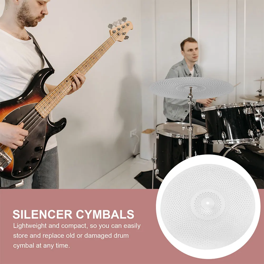 

2pcs Silent Cymbals for Drums Alloy Noise Reduction Lightweight Easy Installation Durable Replacement Part Drum Fitting Supply
