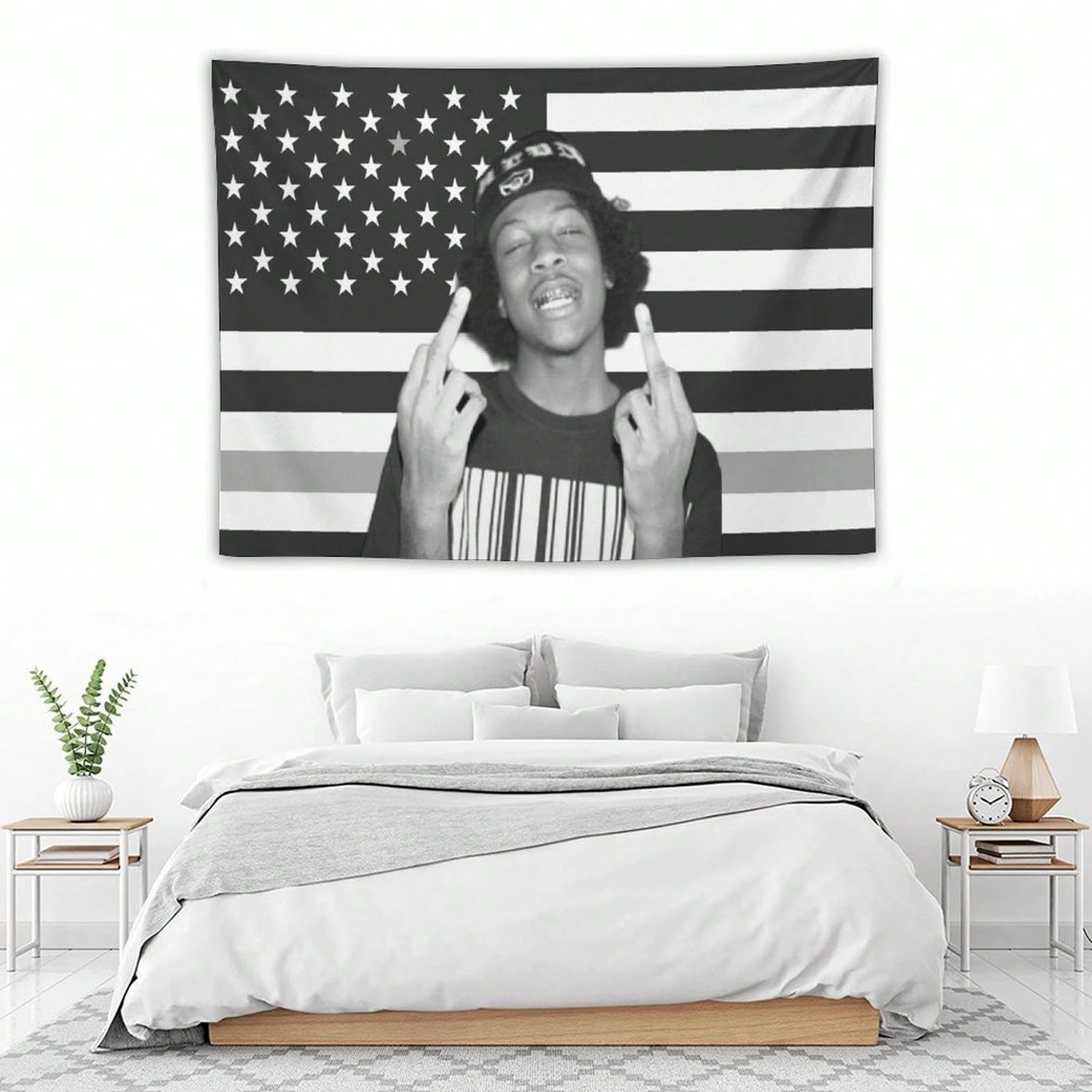 1pc Rap Singer Chris Travis Music Tapestry Wall Decoration, Suitable For University Dormitories, Bedrooms, Living Rooms, Perfect