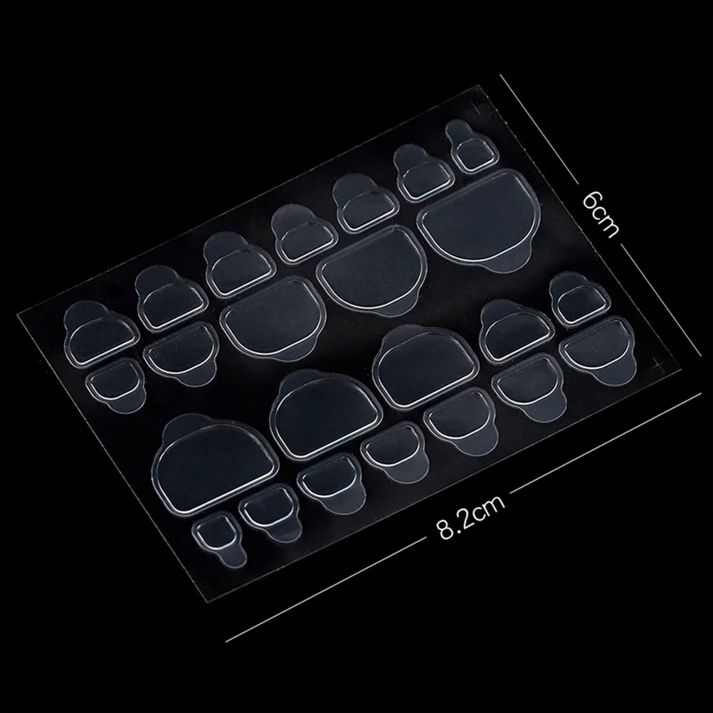 10 Blatt transparente doppelseitige Nagelkleber-Aufkleber, Zehennagel-Art-Werkzeug, einfach anzubringen, künstliche Nägel, professionelle DIY-Einsatz