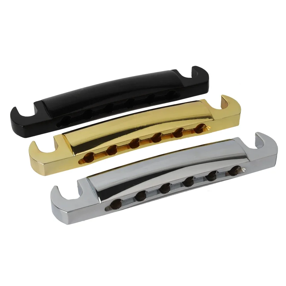1 Satz 6-saitige Gitarren-Tune-O-matic-Brücke und Saitenhalter mit Pfosten für LP-E-Gitarre