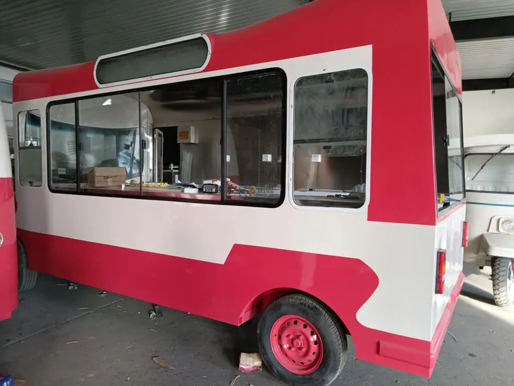 Novo design quiosque de comida carro móvel van de café grande padaria ônibus cachorro-quente carrinho de sorvete caminhão de comida vintage
