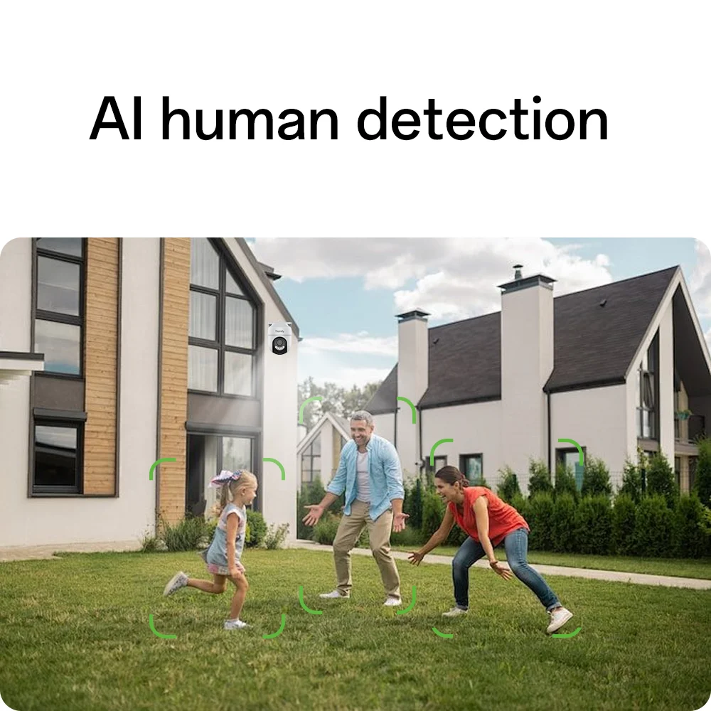 Tiandy 4MP Security Camera Outdoor WiFi Night Vision Human Car Detection Two-way Audio Cloud Storage IP66 Weatherproof Home Cam