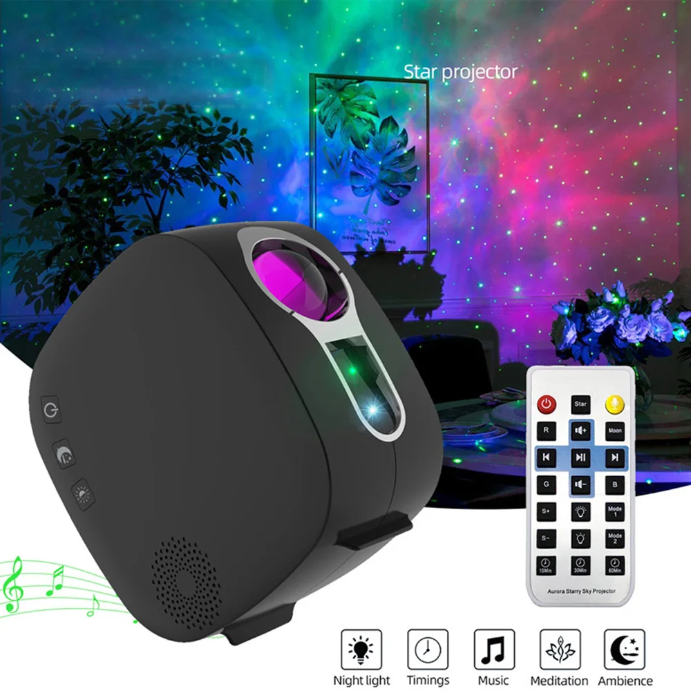 

Starry Projector Galaxy Nebula Projector Night Light with Bluetooth Remote Control Music Playback Laser Projection Lamp Gift