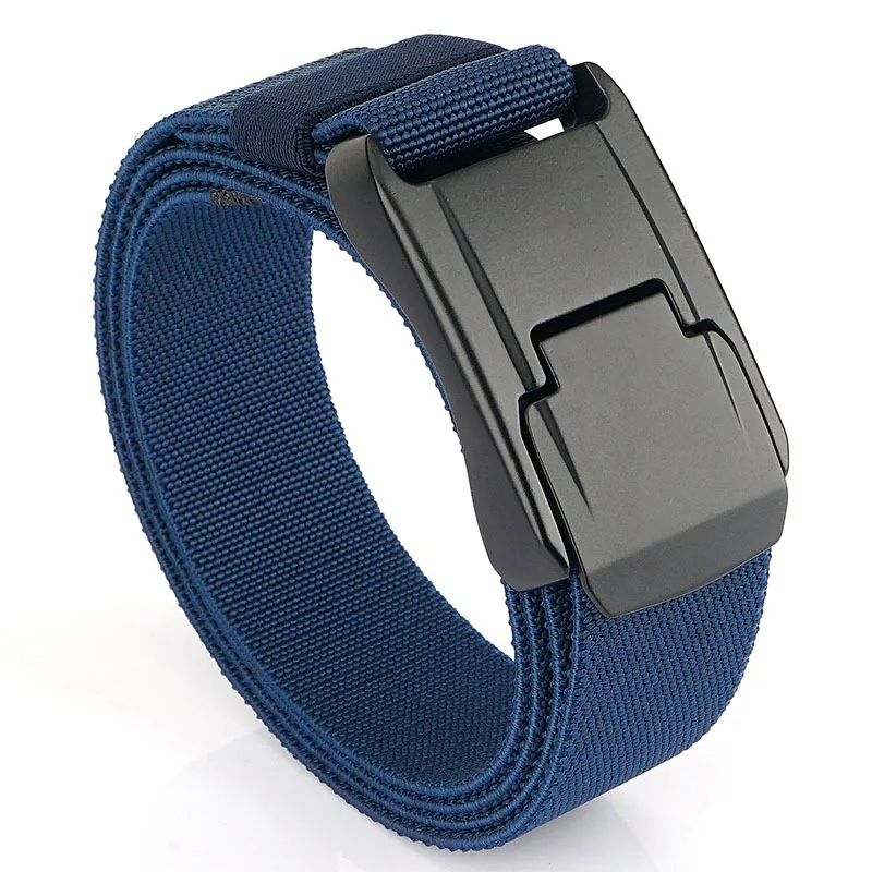 Unisex Elastische Riem Sterk Echt Nylon Met Harde Legering Quick Release Gesp Tactische Riem Outdoor Trainingsriem