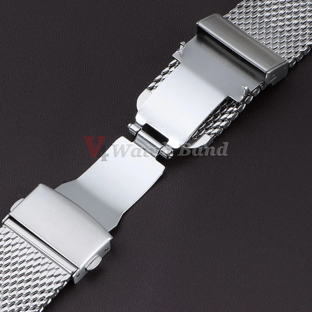 1.0mm 0.6mm Mesh Milanese Watch Band for IWC for Rolex for Omega 20mm 22mm 18mm Stainless Steel Wristband for Seiko Bracelet image 2