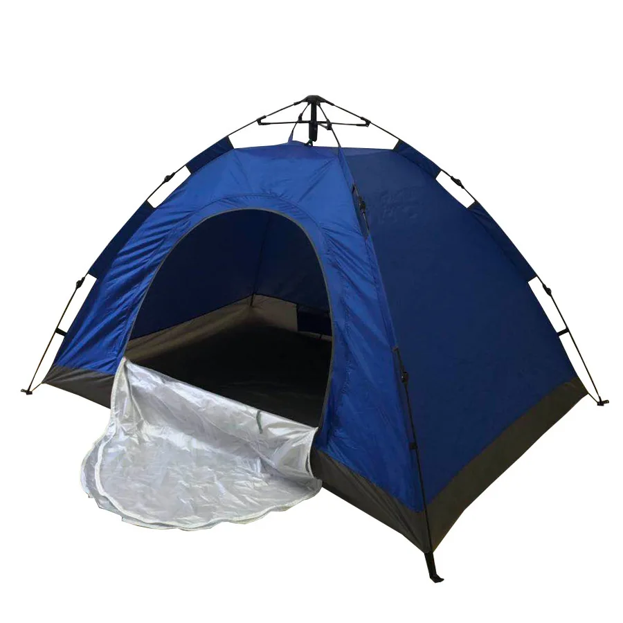New Double Quick Opening Automatic Tent Rainproof Sunscreen With Air Pressure Spring For Outdoor Camping Made Of Oxford Fabric