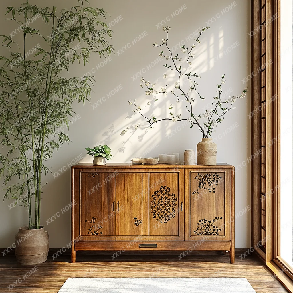 

DVWabi Sandy Wind Solid Wood Log Color Locker Living Room Home Storage Locker