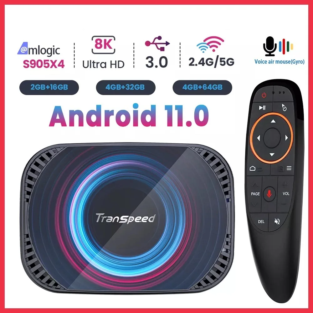 New! X4 Android 11 TV Box Amlogic S905X4 3D BT4.0 4G 32G 64G 128G Fast Dual Wifi Media Player 4K 8K Set top box