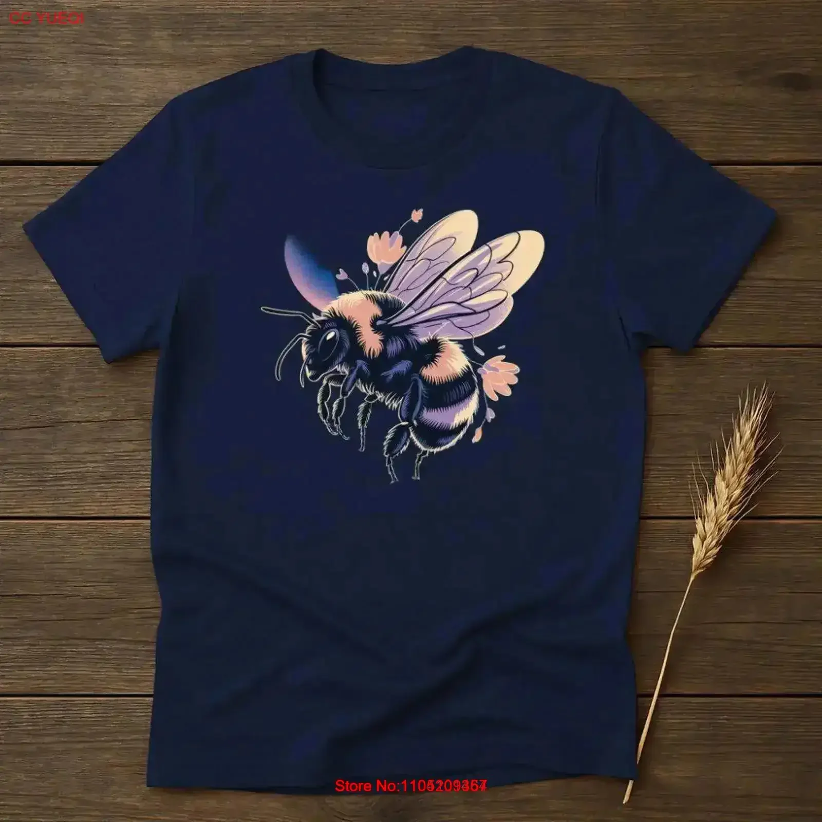 

Футболка с цветочным принтом Bumblebee Cottagecore Bee для женщин, садовый писатель, милый топ с природными насекомыми, ферма, ее винтажный мытый дышащий