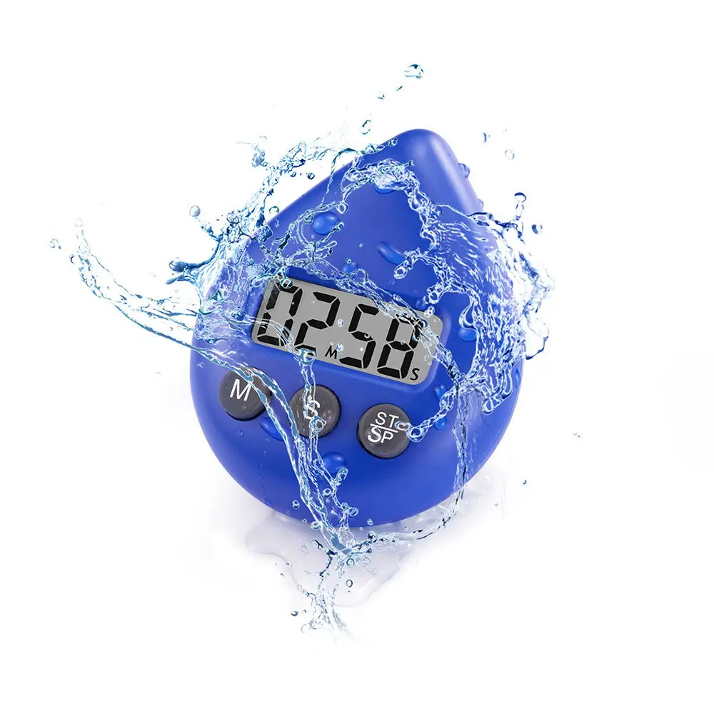 Digital Shower Timer Waterproof Energy Saver Digital Stopwatch Bathrooms Item Countdown Timer Water Drop Electronic Alarm Clock