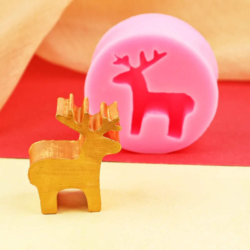 Fondant Deer Cake Decorative Epoxy Plaster Ornament Chocolate Cake Mold 17-838