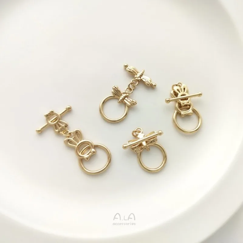 

Золотистая застежка-тогл в форме пчелы, соединительная застежка-кролик, фурнитура для изготовления украшений своими руками: ожерелий, браслетов, бижутерии с кристаллами и жемчугом