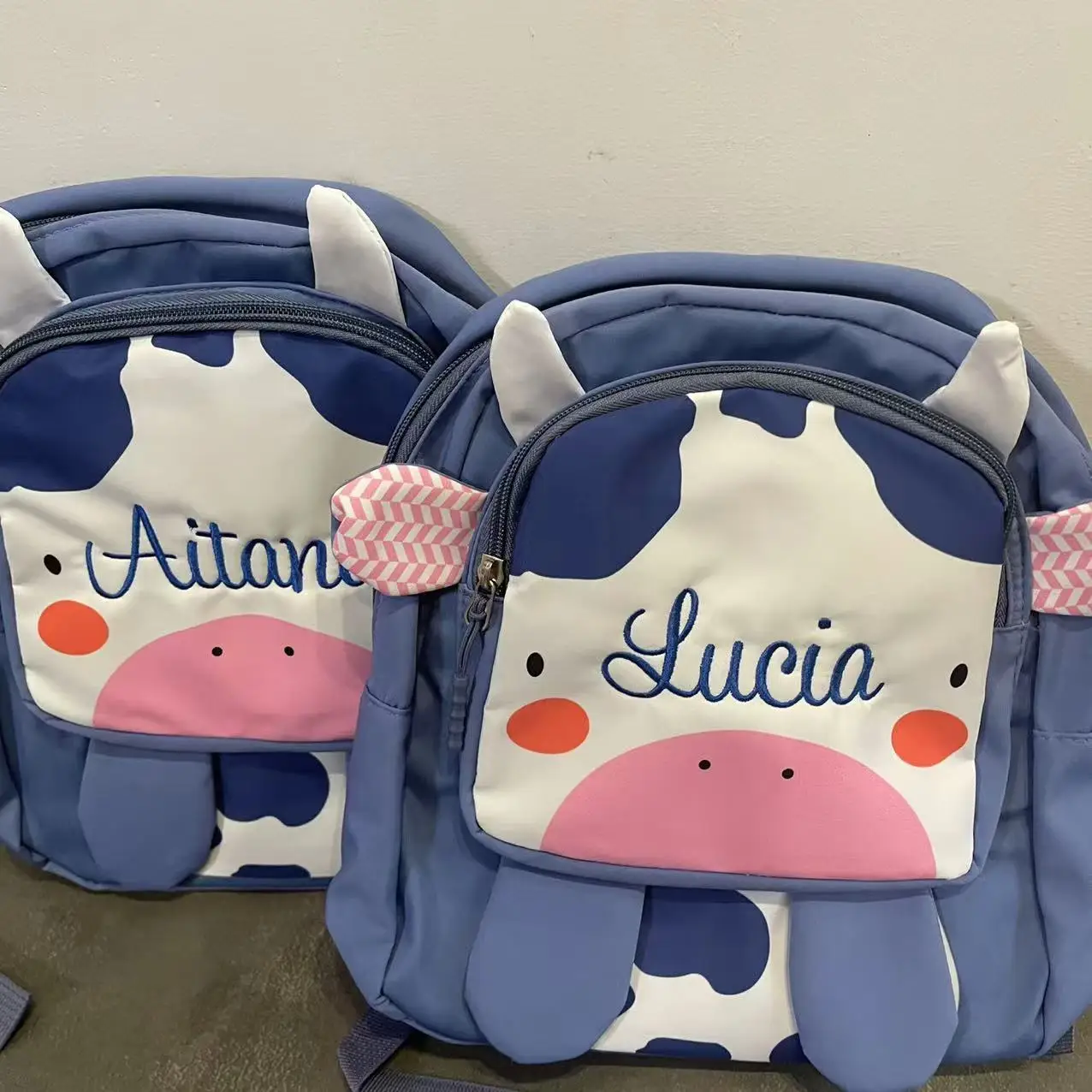 Embroidered Custom Cute School Backpack, Personalized Name Boy Girl Cartoon Fashion Bag, Christmas, Birthday, School Start Gift