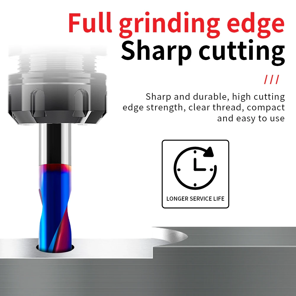 HRC65 Spot Drill 90 Degrees Carbide Chamfer End Mill Stub Starting Location Center Bit 2Flutes Router Bit CNC Machine Tools