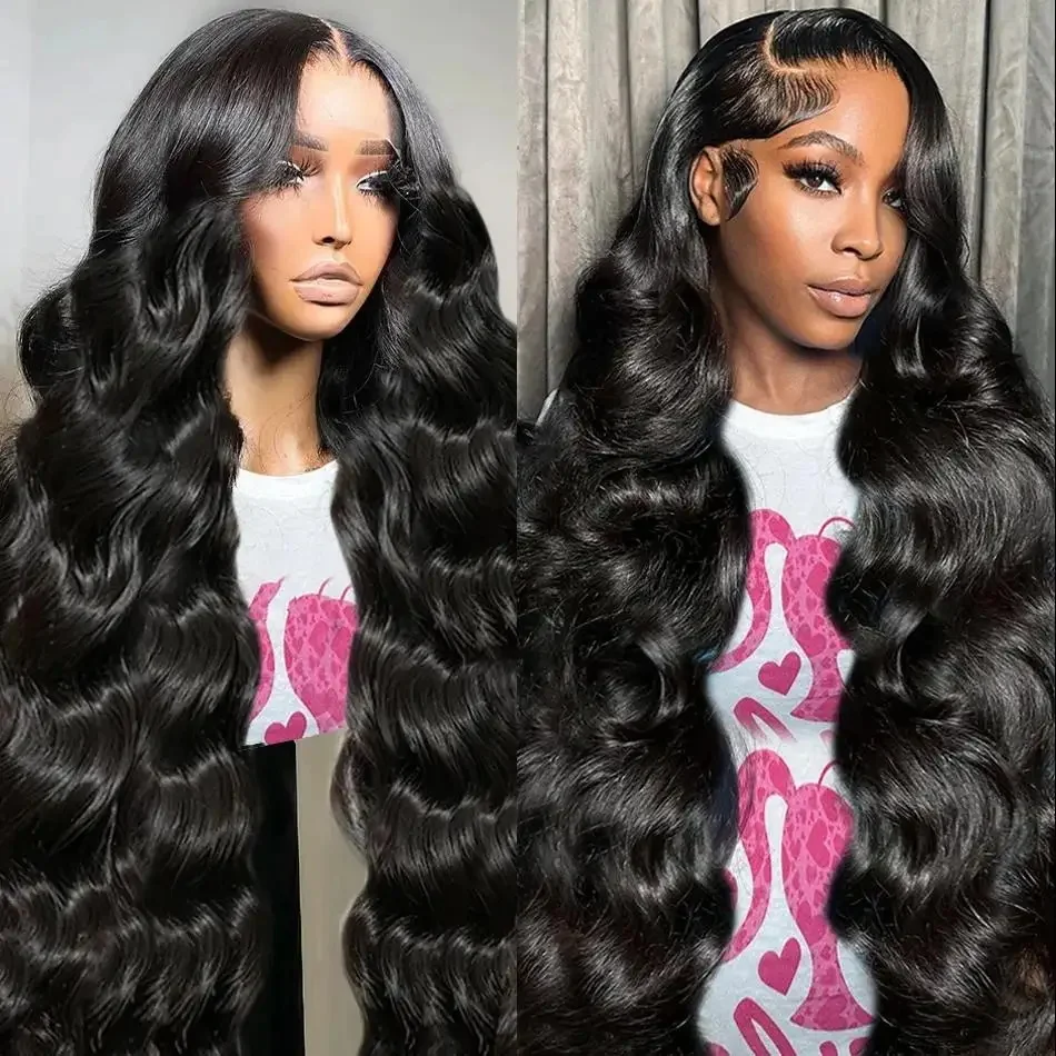 Nadine 13x4 HD Transparent 13x6 Body Wave Lace Front Human Hair Wigs For Black Women 360 Lace Frontal Wig Pre Plucked 36 40 Inch