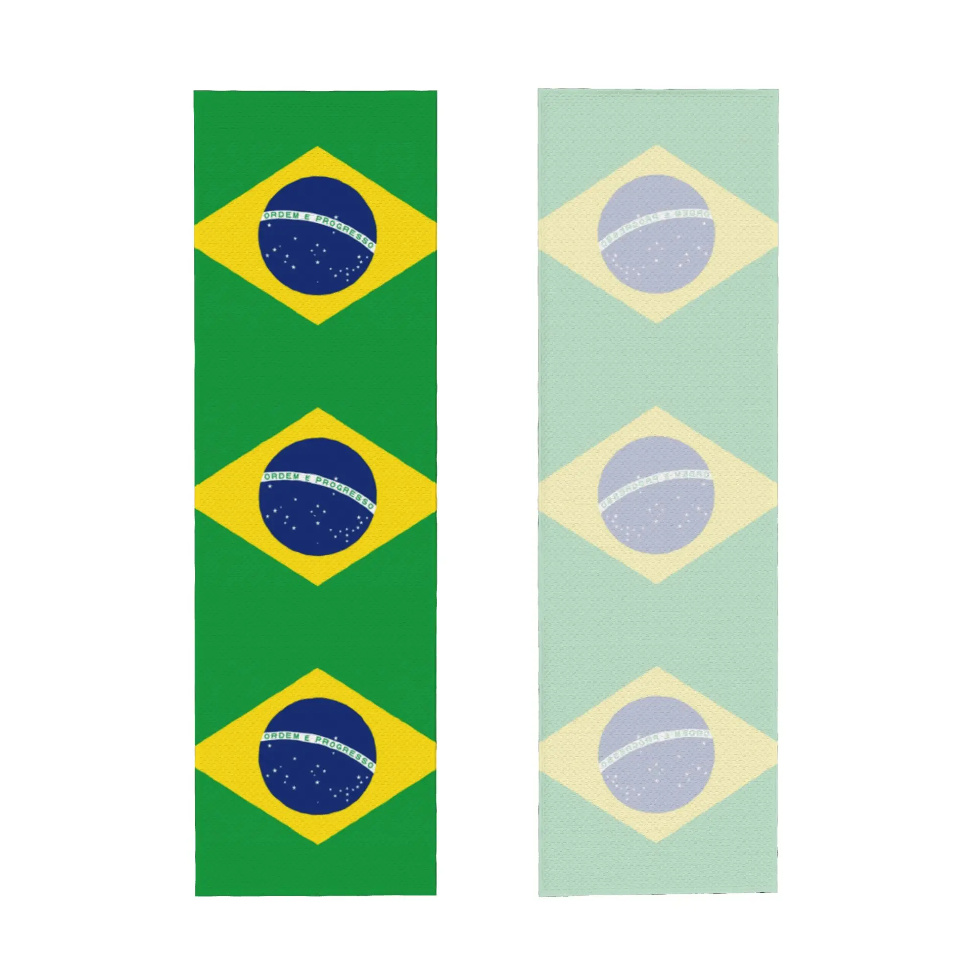 Flag of Brazil Cold Exercise Towel  Brazilian Flag Super Soft Breathable Instant Cooling Towel Swimming Towels