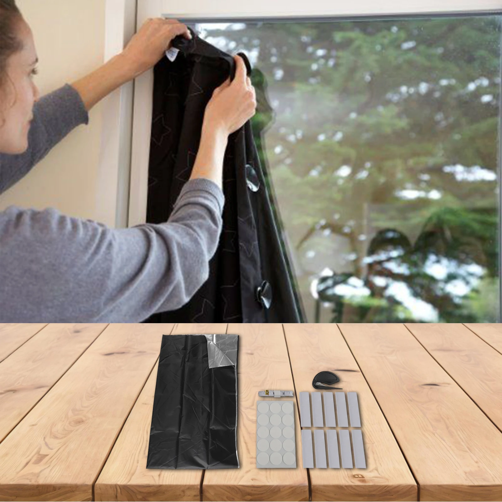 

Шторы для детской комнаты, портативные плотные шторы, декор для детской комнаты, 420D ткань Оксфорд, режущий размер, полная плотная занавеска