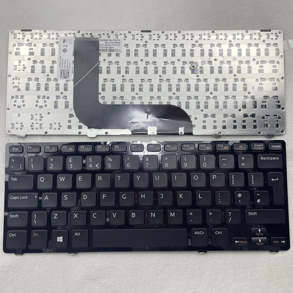 Teclado de ordenador portátil de Reino Unido para DELL 1618l 13Z-5323 5323 DELL Inspiron 5423 14z-5423 14Z 3360 Vostro 3360 serie V3360 diseño de Reino Unido