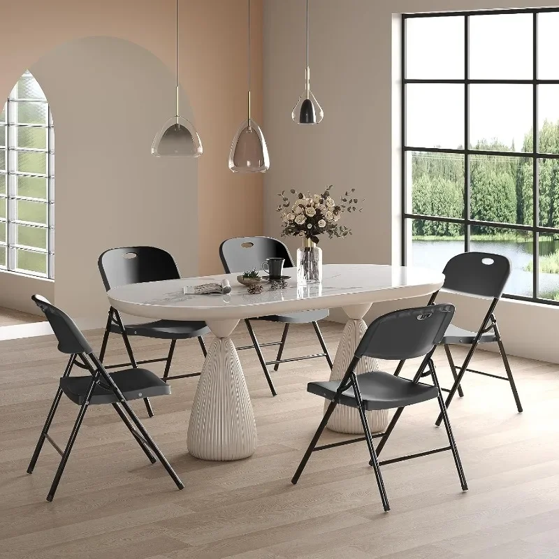 كرسي قابل للطي عالي التحمل بحد أقصى وزن 650 مع إطار فولاذي معزز للاستخدام الداخلي والخارجي، وحفلات الزفاف، والحفلات، والمطعم