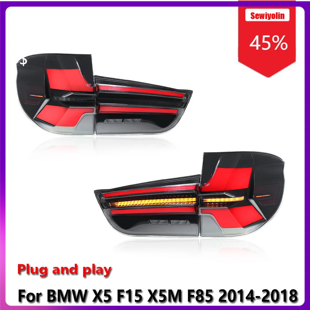 

Автомобильные светодиодные фонари в сборе для BMW X5 F15 X5M F85 2014-2018, авто противотуманные фары DRL, стоп-сигналы поворота