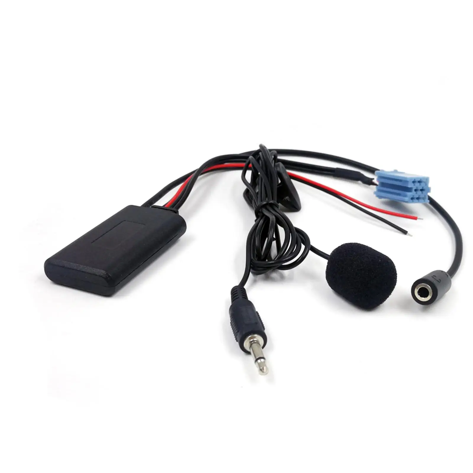 Bluetooth 5.0 AUX in Cable with Mic, 3.5mm Jack Adapter for Radio for