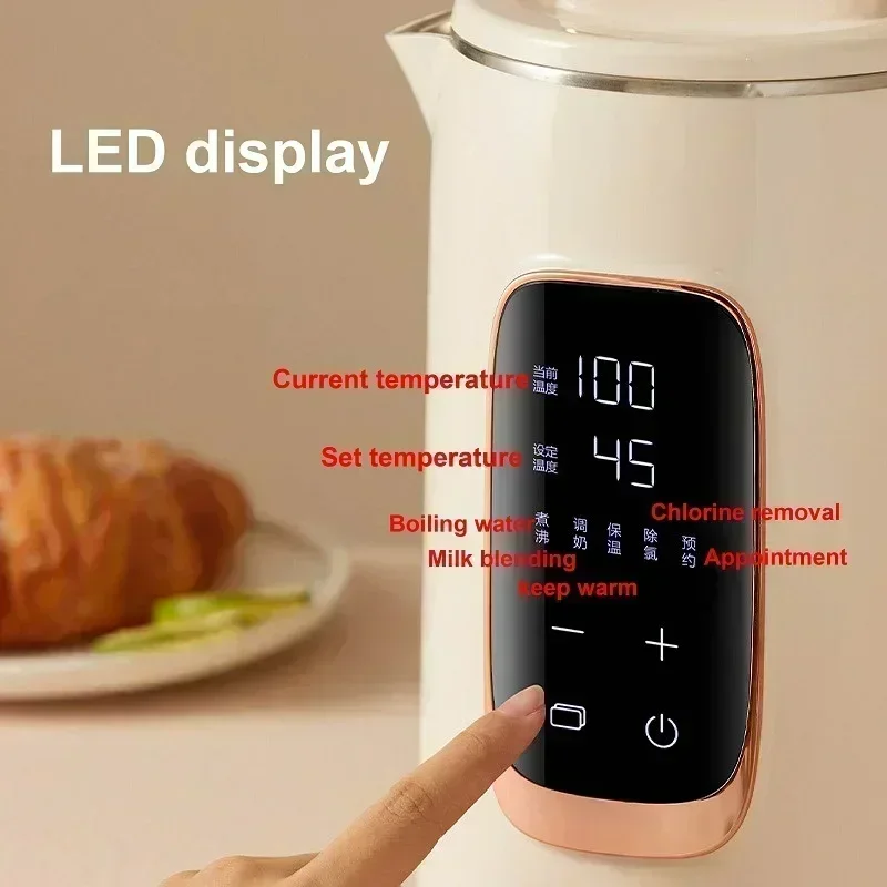 Электрический чайник, новый чайник из нержавеющей стали 304, 1,5 л, изоляционный чайник с резервированием, автоматическое отключение, регулировка температуры