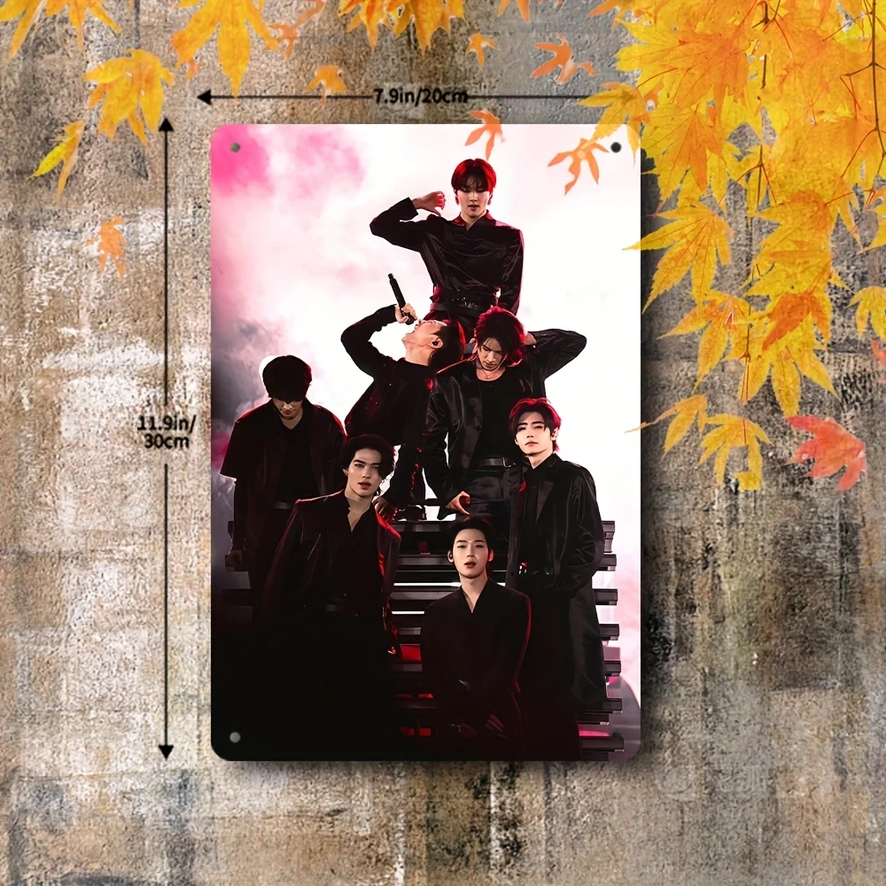 Metal Wall Art - Enhypen K-Pop Vintage Metal Wall Decor, Retro Metal Tin Sign for Home, Office, Bar, Club, Garage - No Electric