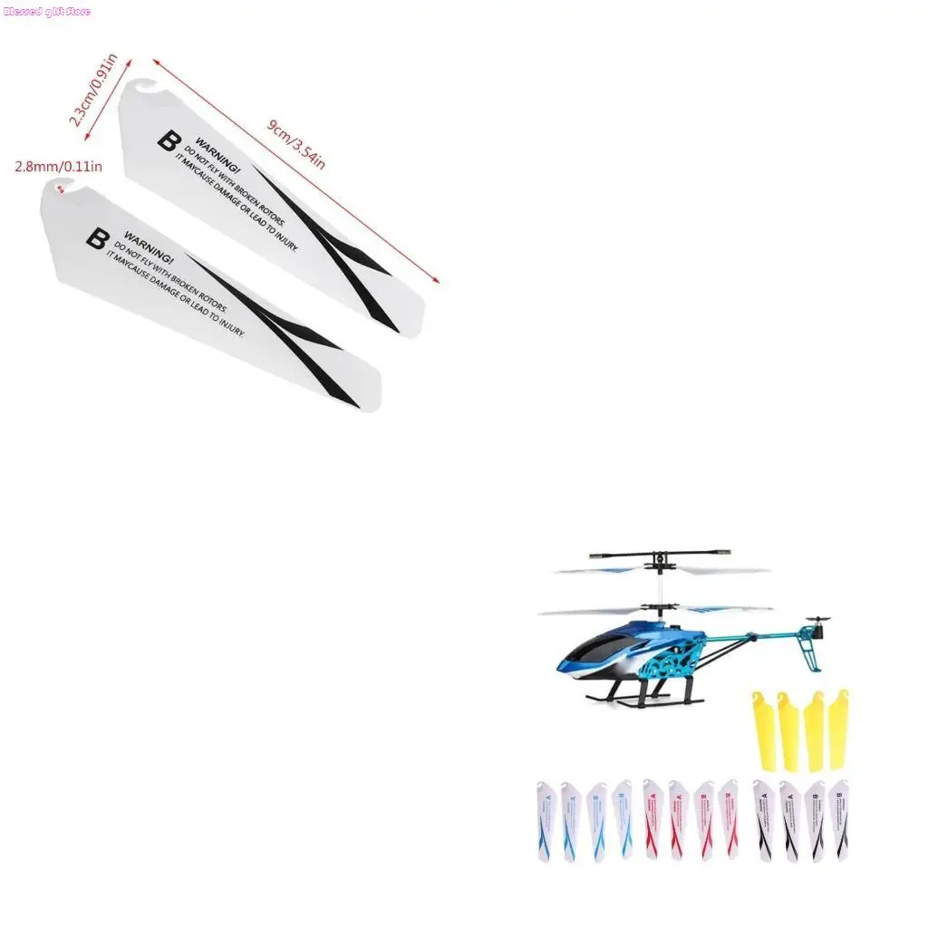 D0JC Improve Stability 9cm Blade Propellers Set of 4 for Micro Helicopter