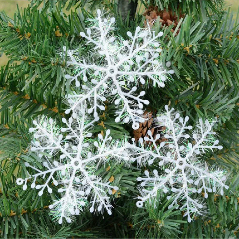 6cm-18cm white snow flake birthday party decoration snowflake white plastic artificial snow home decoration kid party supplies