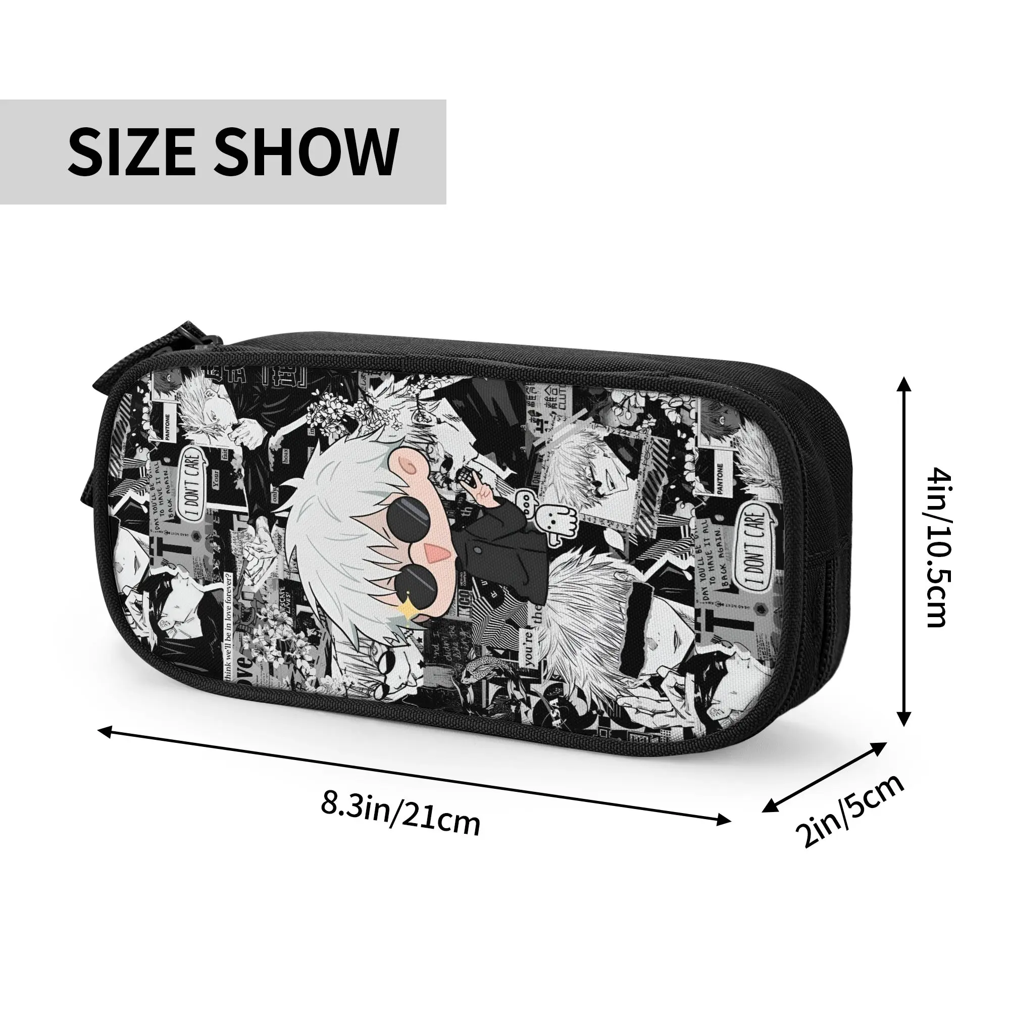 Custom J-Jujutsus K-Kaisens Pencil Case for Girls Boys Large Storage Cartoon Manga Pen Box Bag School Accessories view 4
