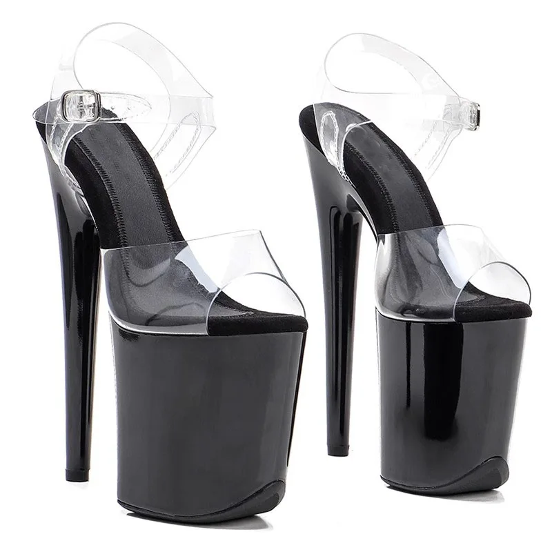 LAIJIANJINXIA New 20CM/8Inch PVC Upper Sexy Exotic Women/Girl Sandals Platform Fashion High Heels Pole Dancing Shoes 116