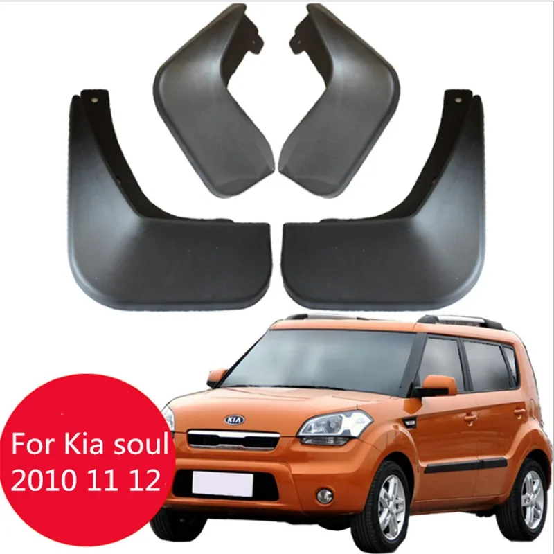 4pcs for Kia Soul 2010 2011 2012 Car Mud Flaps Front Rear Fender Flares Splash Guards Auto Mudflaps Mudguards