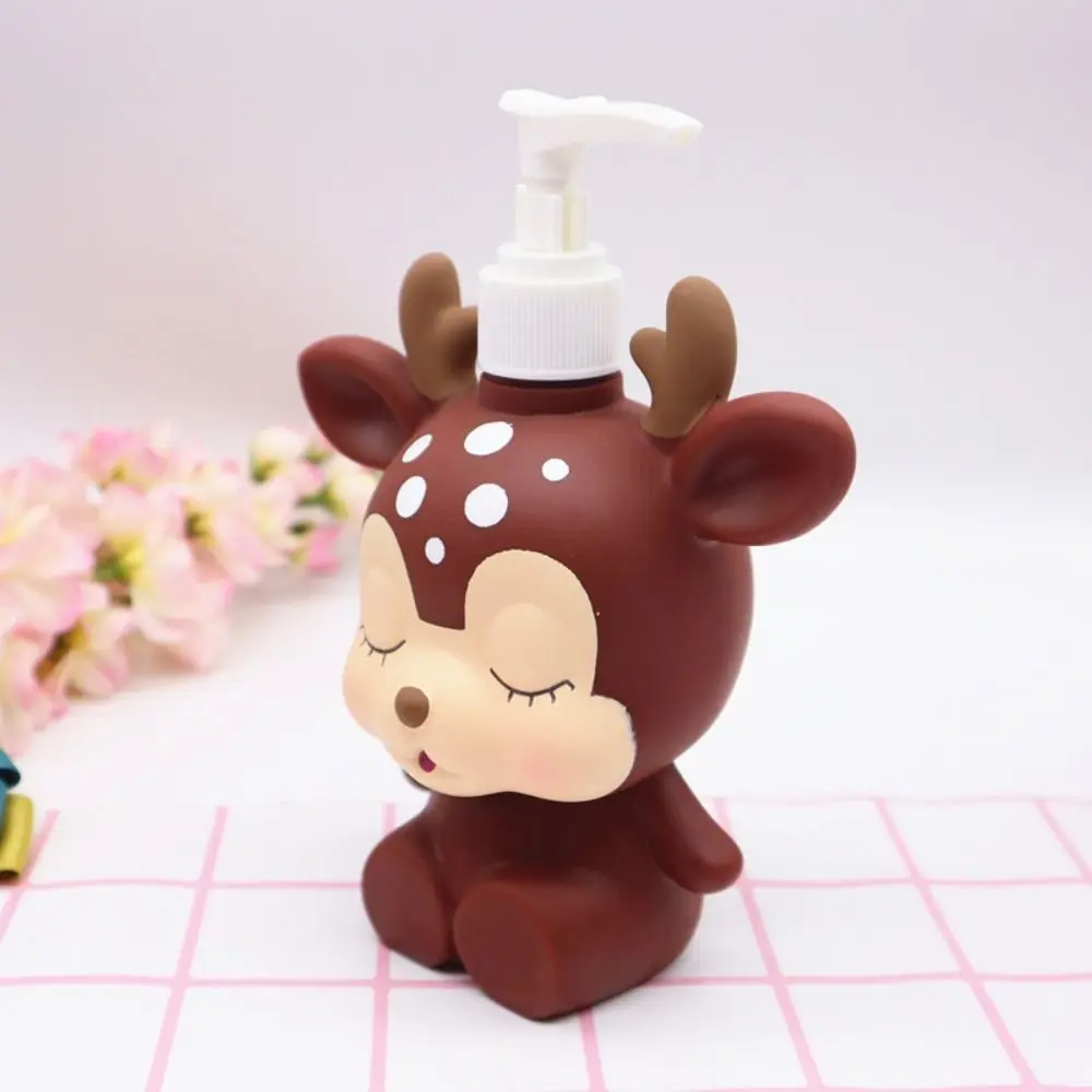 Hand Sanitizer Cute Cartoon Empty Pump Bottle 300ML Press Type Lotion Containers Panda Sub-Bottling Soap Dispenser Bathroom